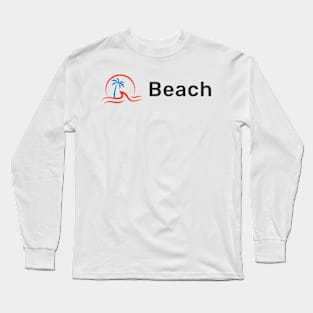 beach, simple design Long Sleeve T-Shirt